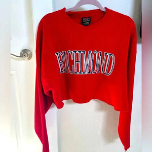 Free people womans oversized vintage graphic sweatshirt cropped crewneck retro